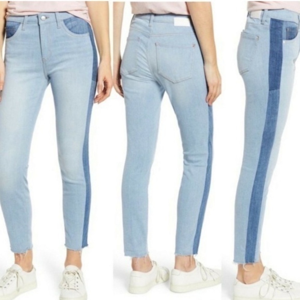 MAVI 31x27 Tess High-Rise Frayed-Hem Skinny Jeans Light Blocking Denim NWT